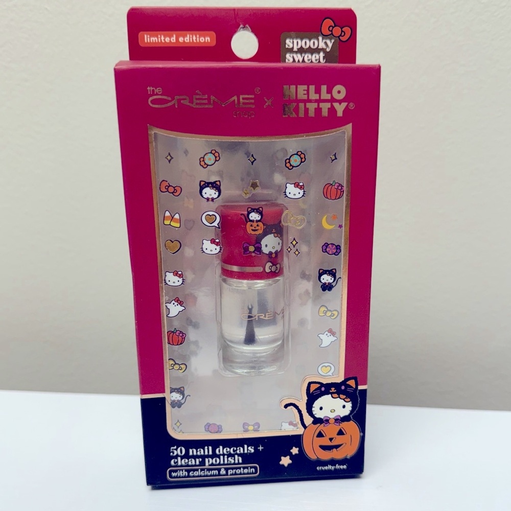3 for $15 SALE The Creme Shop Hello Kitty Halloween Nail Decal Clear Polish